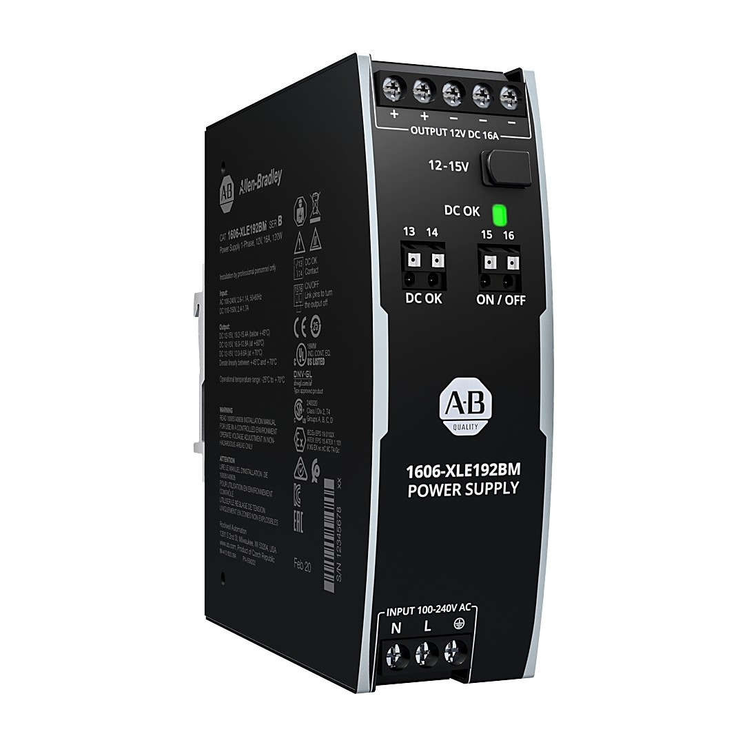 Allen-Bradley 1606-XLE192BM XLE Power Supply 192W 12VDC 16A