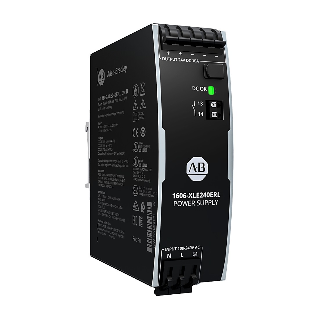 Allen-Bradley 1606-XLE240ERL XLE Redundant Power Supply 240W 24VDC