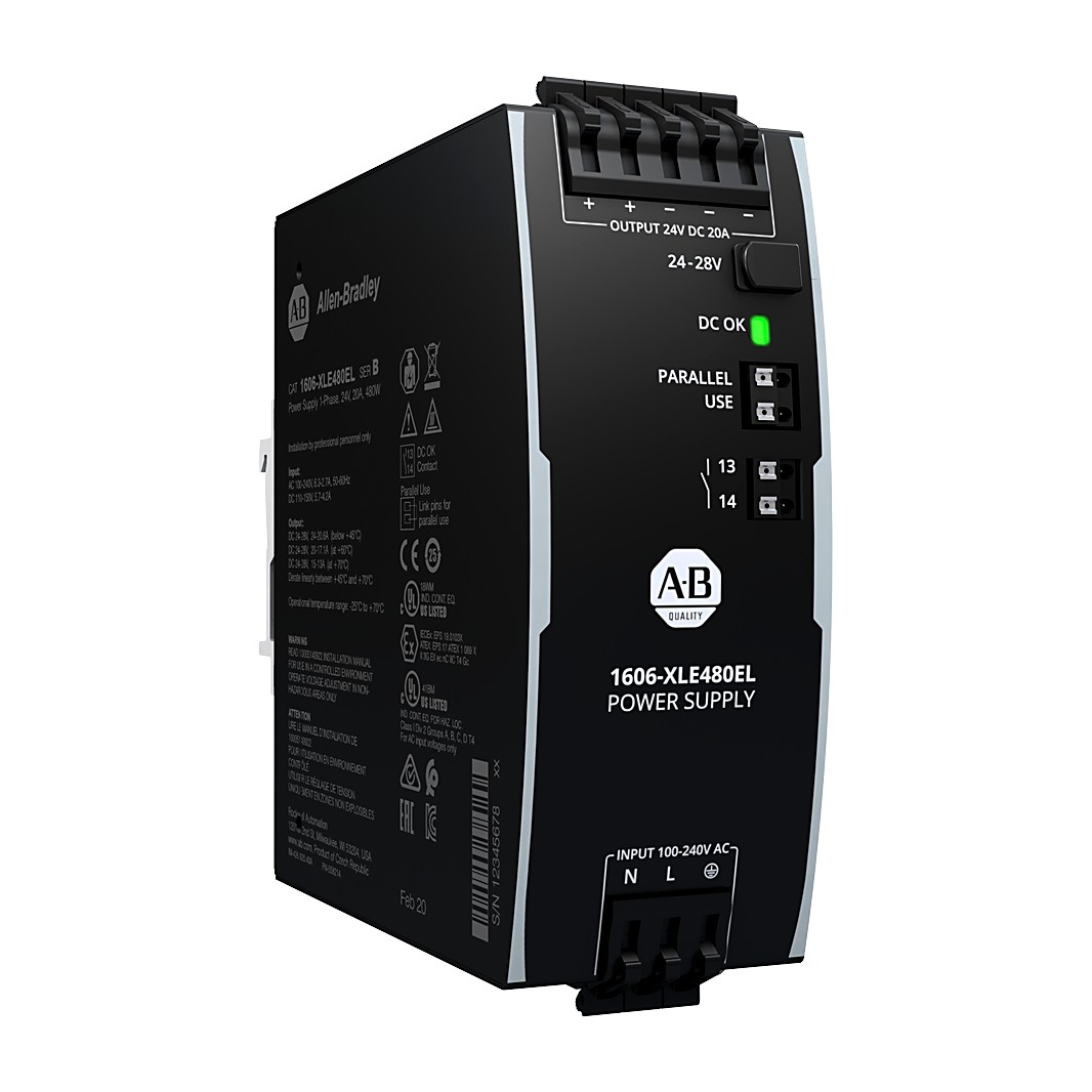 Allen-Bradley 1606-XLE480EL XLE Power Supply 480W 24VDC 20A