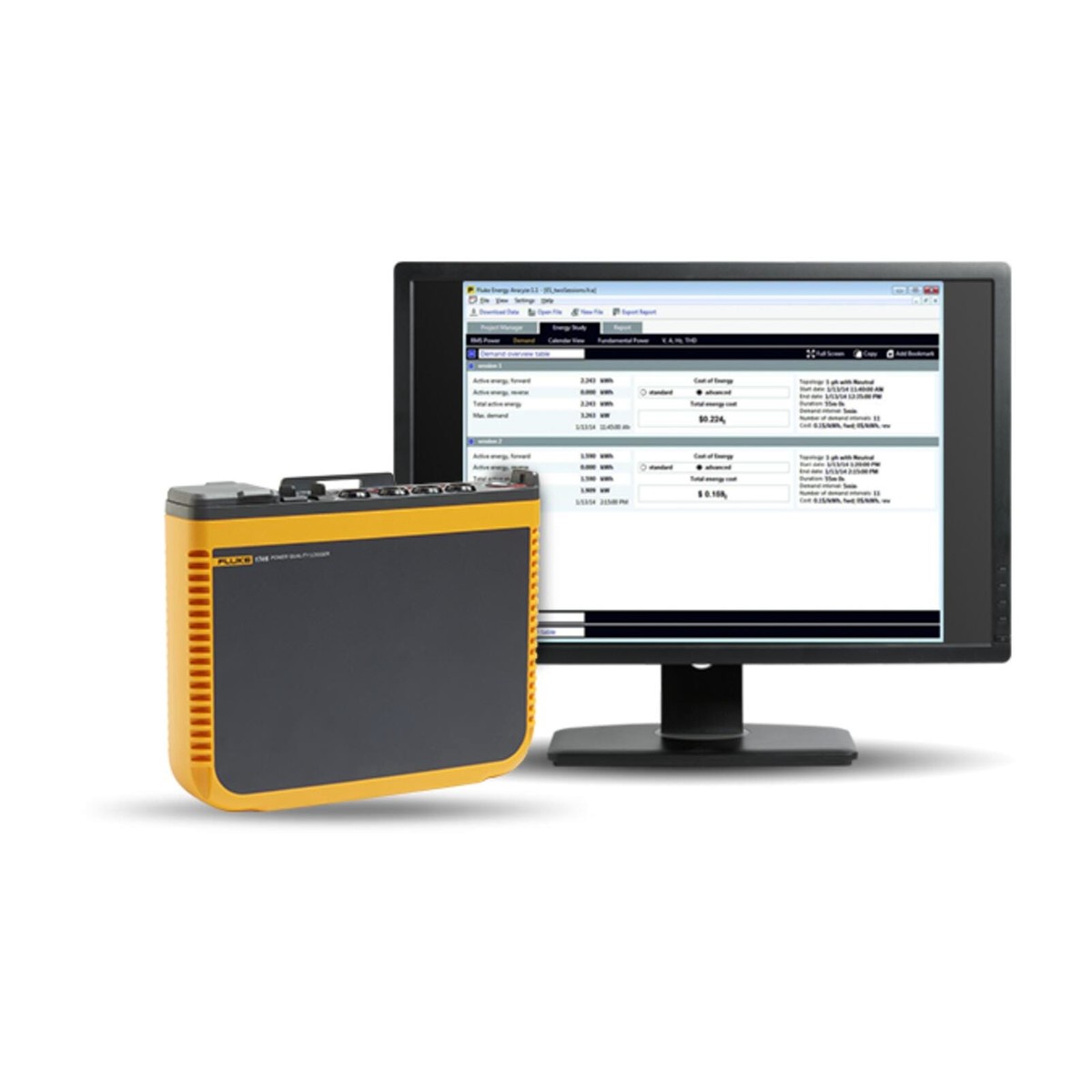Fluke FLUKE-1746/30/INTL — 1746 Three-Phase Power Quality Logger, 30 A