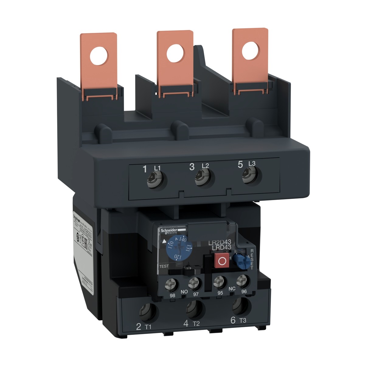 Schneider Electric LRD4369 — TeSys LRD Thermal Overload Relay 110-140A Class 10A