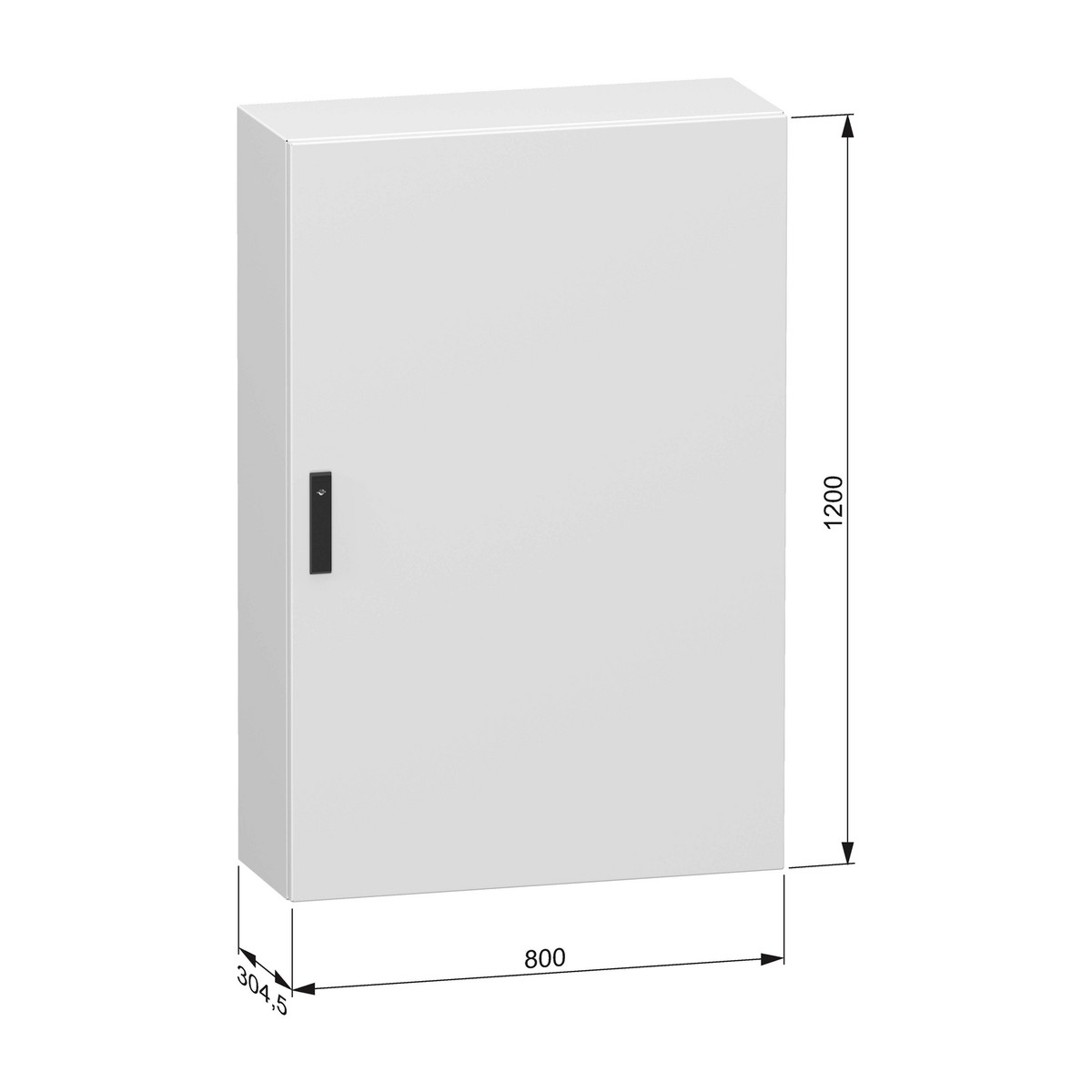 Schneider Electric NSYCRN128300 — Plain Steel Door Compact Enclosure, PanelSeT CRN
