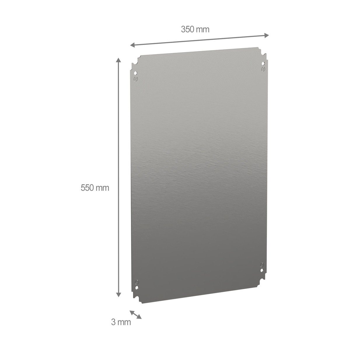 Schneider Electric Mounting plate plain galvanised steel NSYMM64