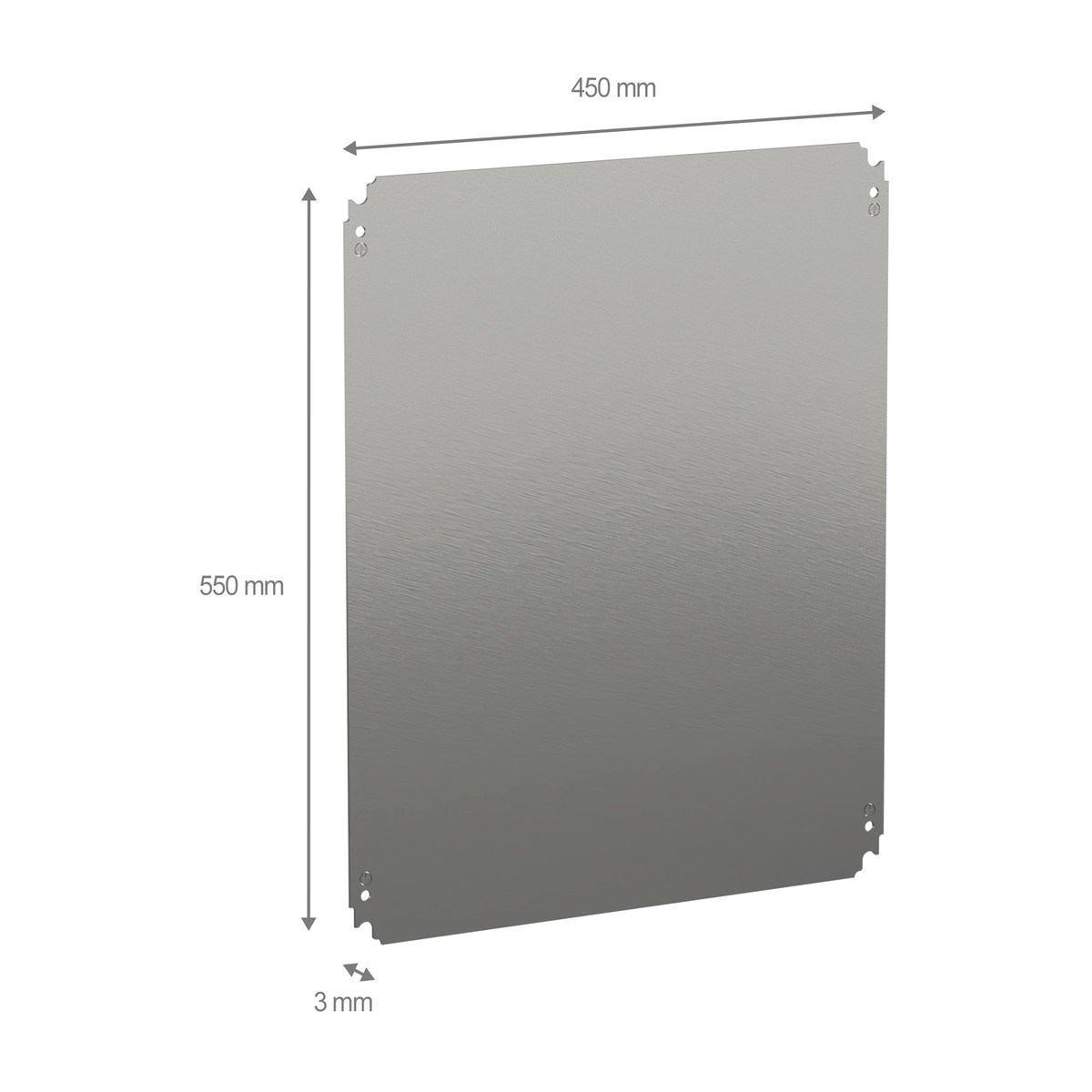 Schneider Electric NSYMM65 — PanelSeT Galvanised Steel Plain Mounting Plate