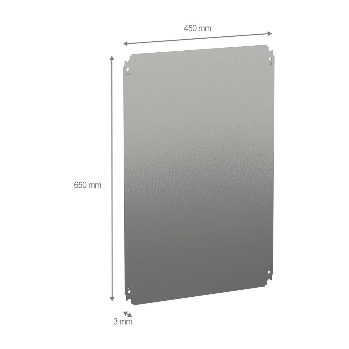 Schneider Electric NSYMM75 — PanelSeT Plain Galvanised Steel Mounting Plate