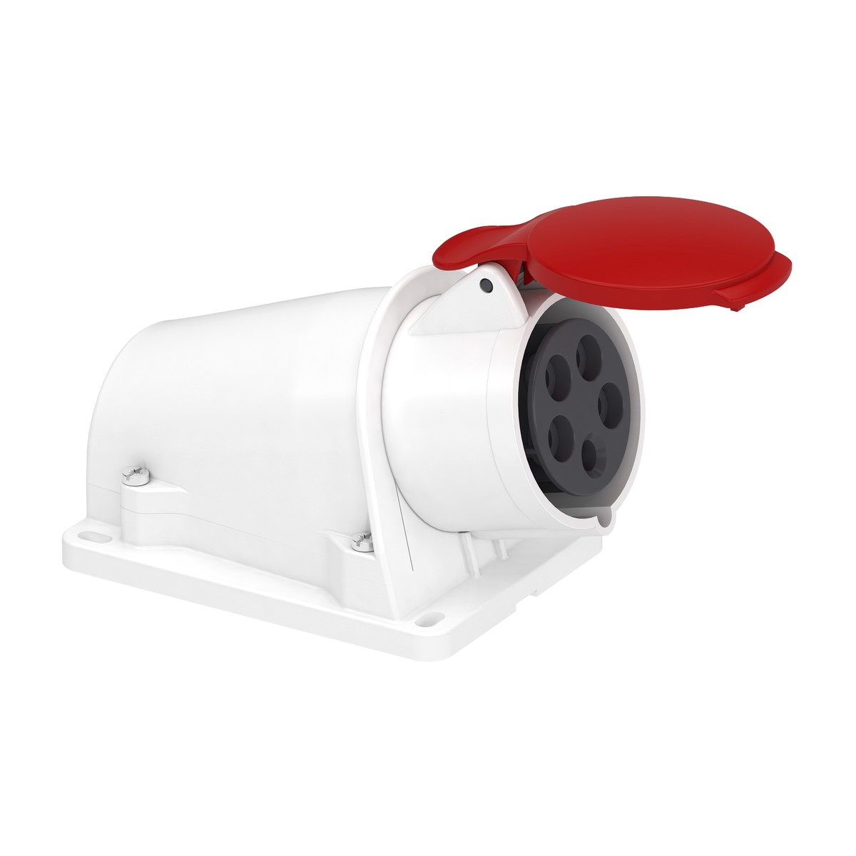 Schneider Electric PKF16W435 — Mureva Industrial Wall-Mounted Angled Socket 3P+N+E 16A 380-415V