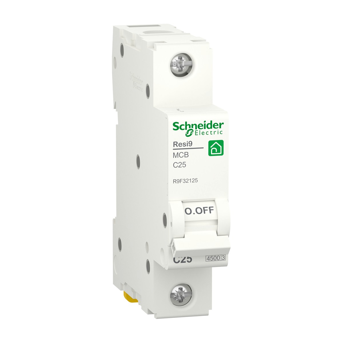 Schneider Electric R9F32125 — Miniature Circuit Breaker 1P 25A C-Curve 4500A DIN-Rail