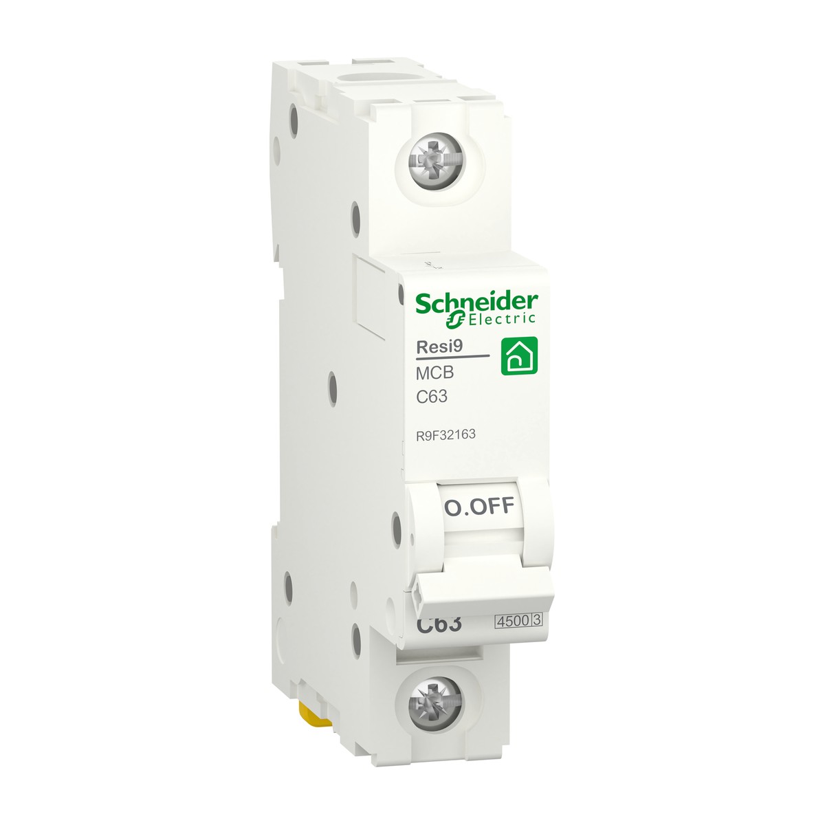 Schneider Electric R9F32163 — Miniature circuit-breaker 1P 63A C-Curve 4500A