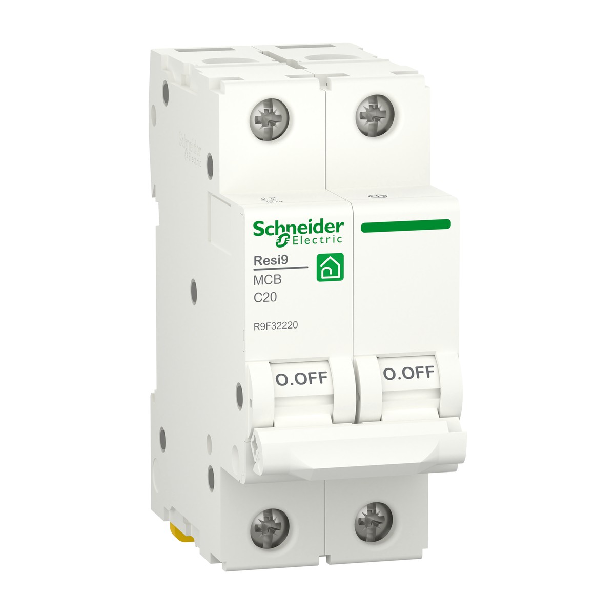 Schneider Electric R9F32220 — Miniature Circuit Breaker 2P 20A C-curve 4500A