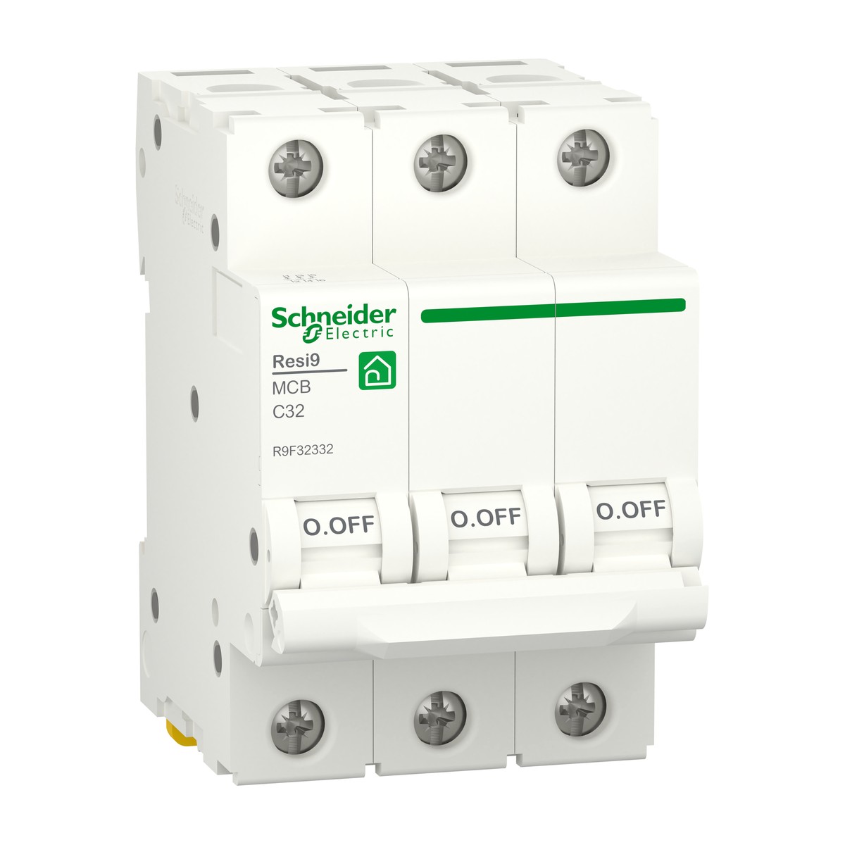Schneider Electric Resi9 R9F32332 Miniature Circuit Breaker 3P 32A C-Curve 4500A