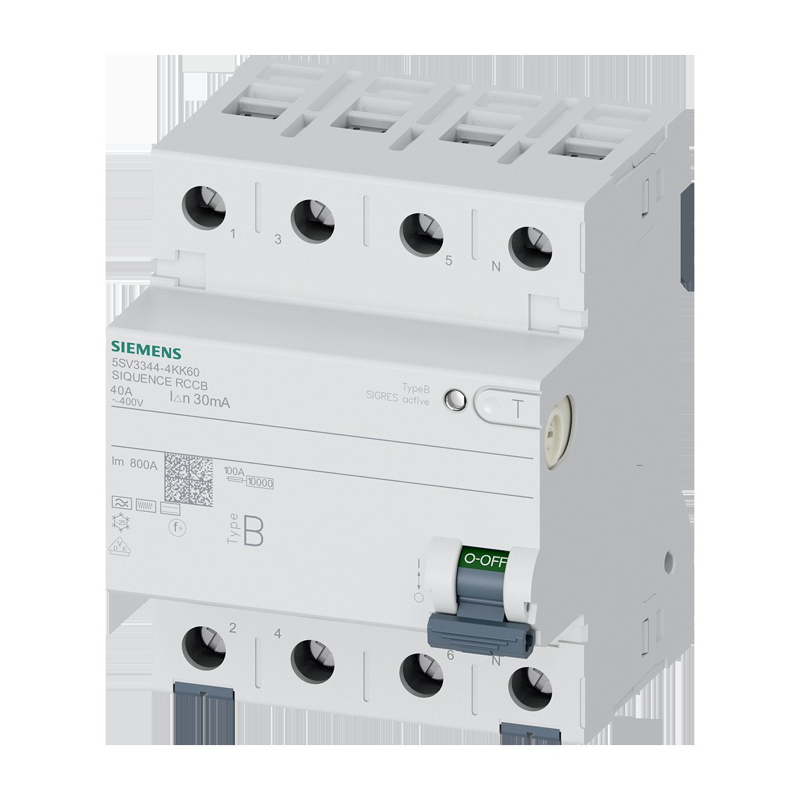 Siemens 5SV3344-4KK60 — SENTRON Residual Current Circuit Breaker