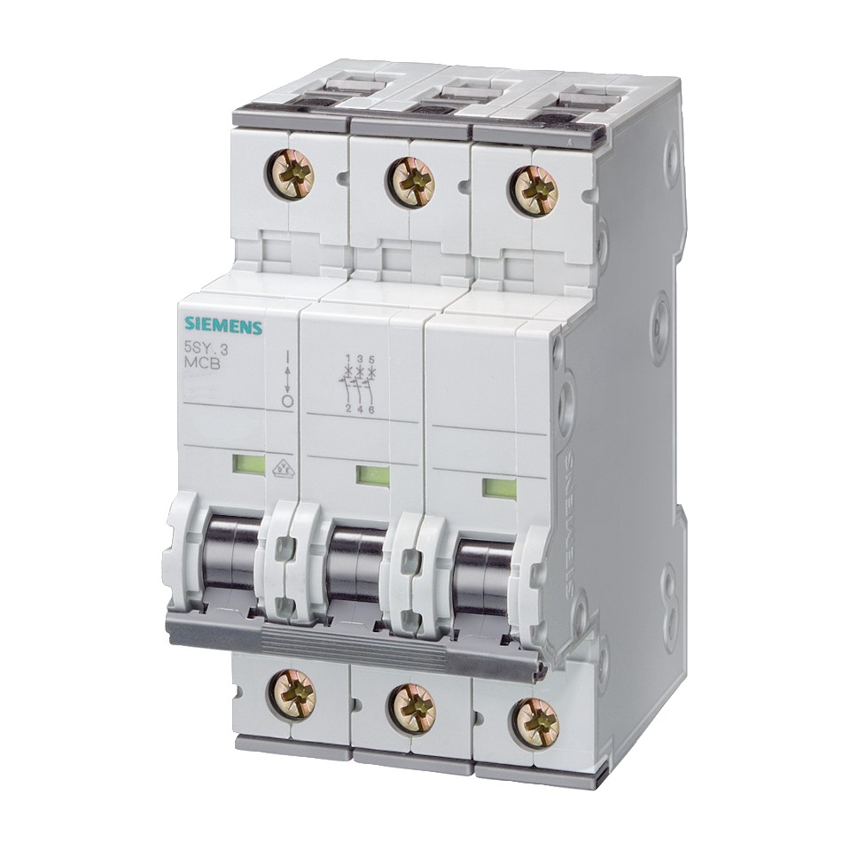 Siemens 5SY7320-8 5SY MCB 3-pole 20 A D-curve 15 kA