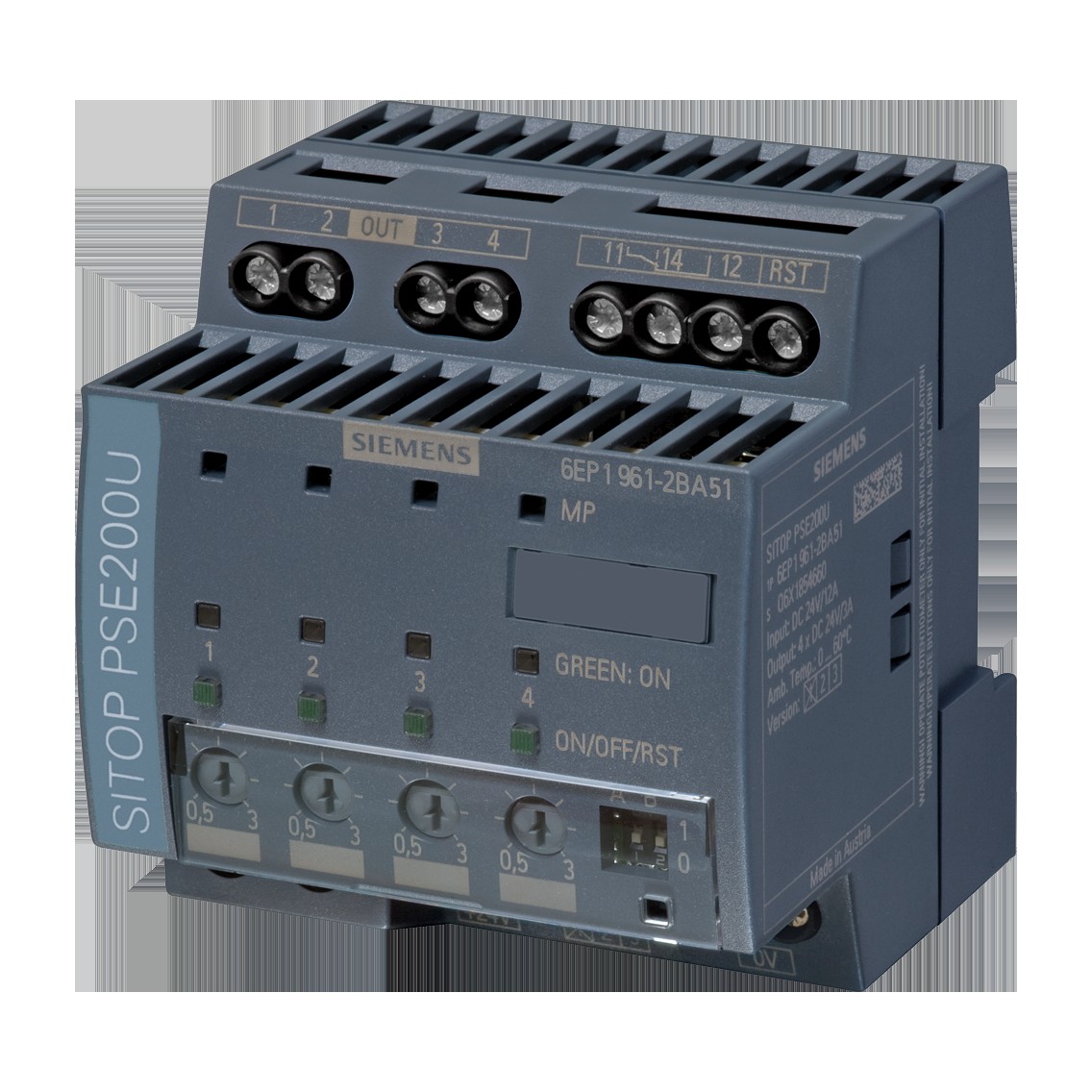 Siemens 6EP1961-2BA51 — SITOP PSE200U SELECTIVITY MODULE 3A