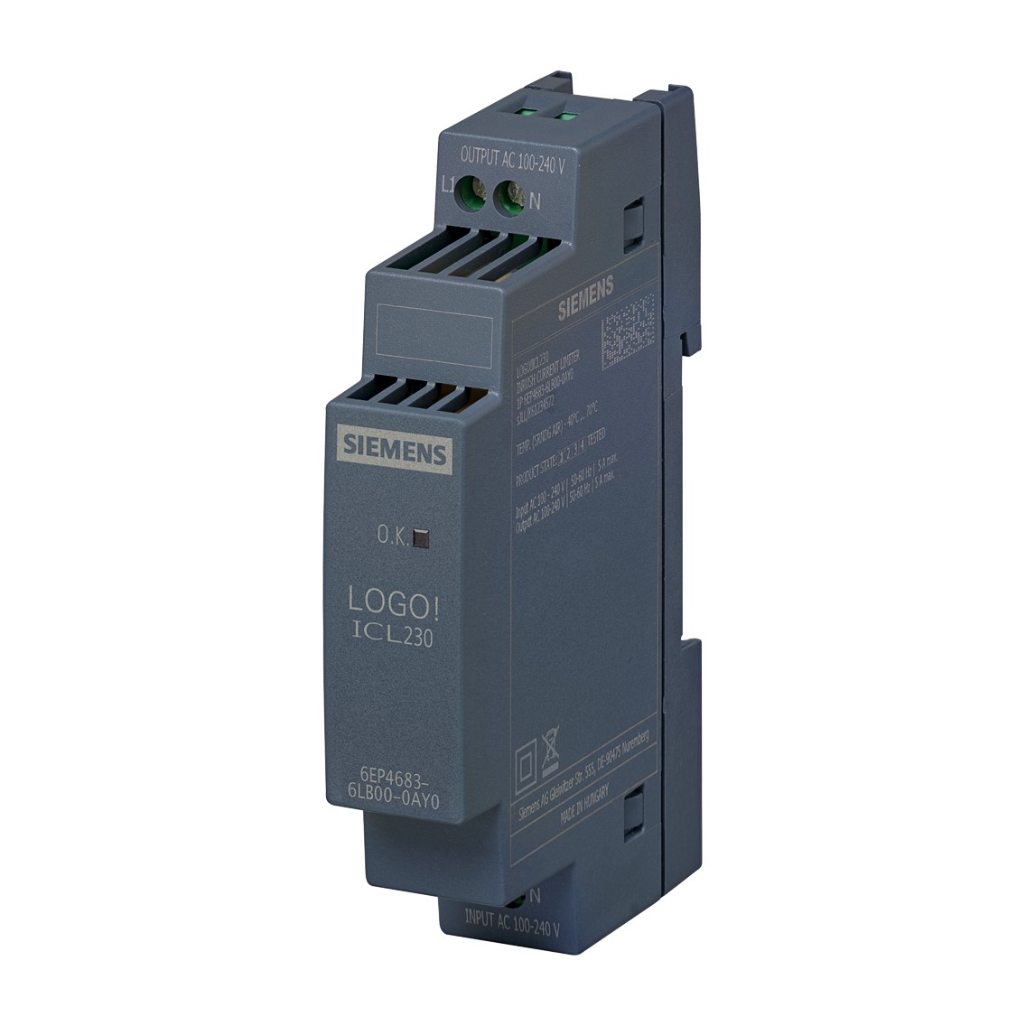 Siemens 6EP4683-6LB00-0AY0 — LOGO! ICL230 Inrush Current Limiter